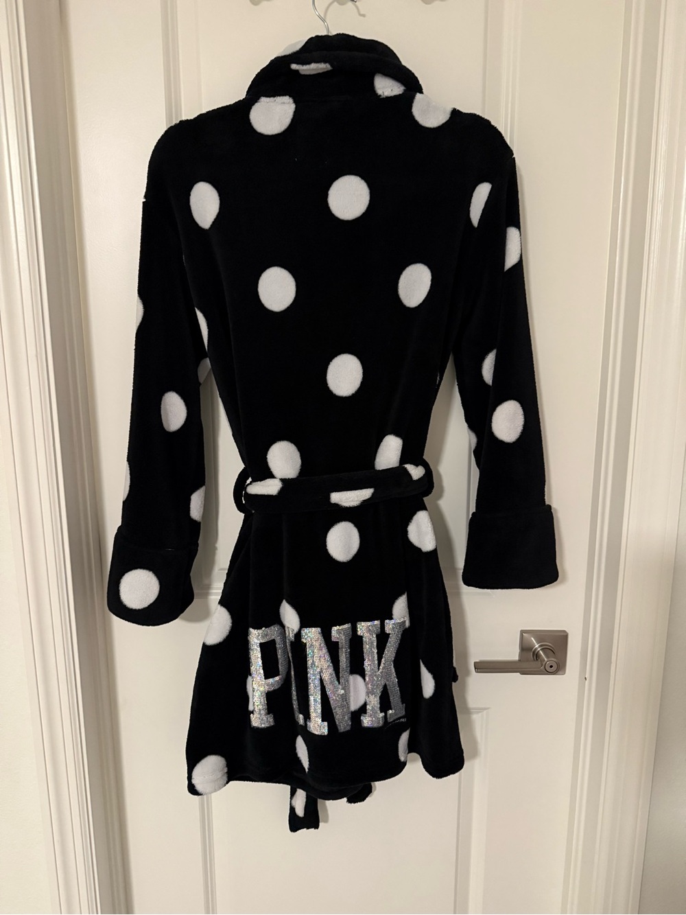 RARE Y2K Vintage Victoria’s Secret Pink Polka Dot Bling Robe XS/S